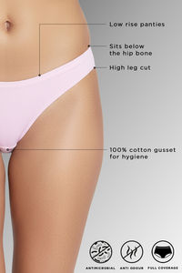 Zivame Low Rise Full Coverage Bikini Panty (Pack of 3) - Multicolor — thumbnail 14